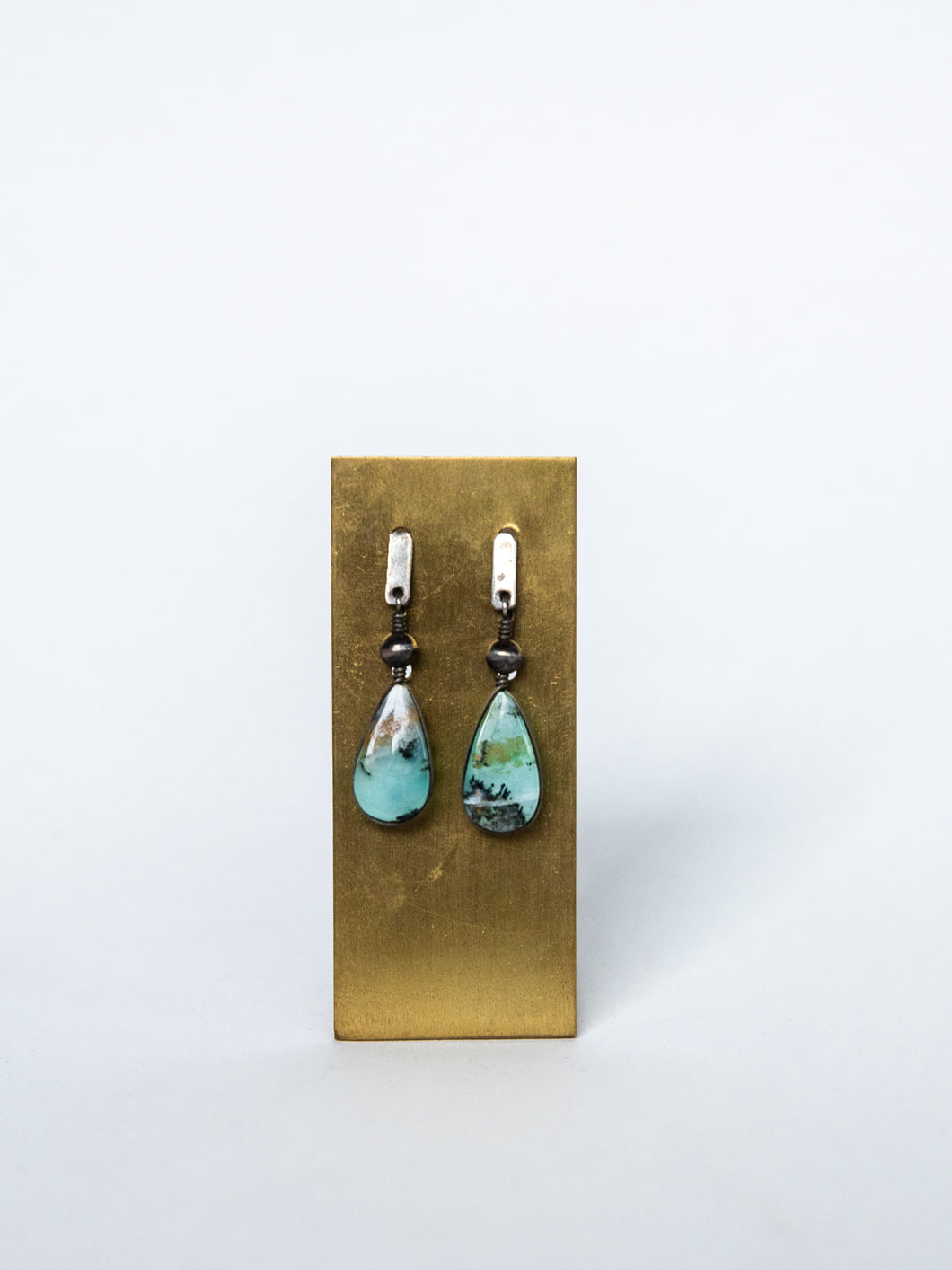 Vintage Agate and Silver Earrings