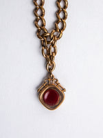 Victorian Watch Chain with Carnelian Fob