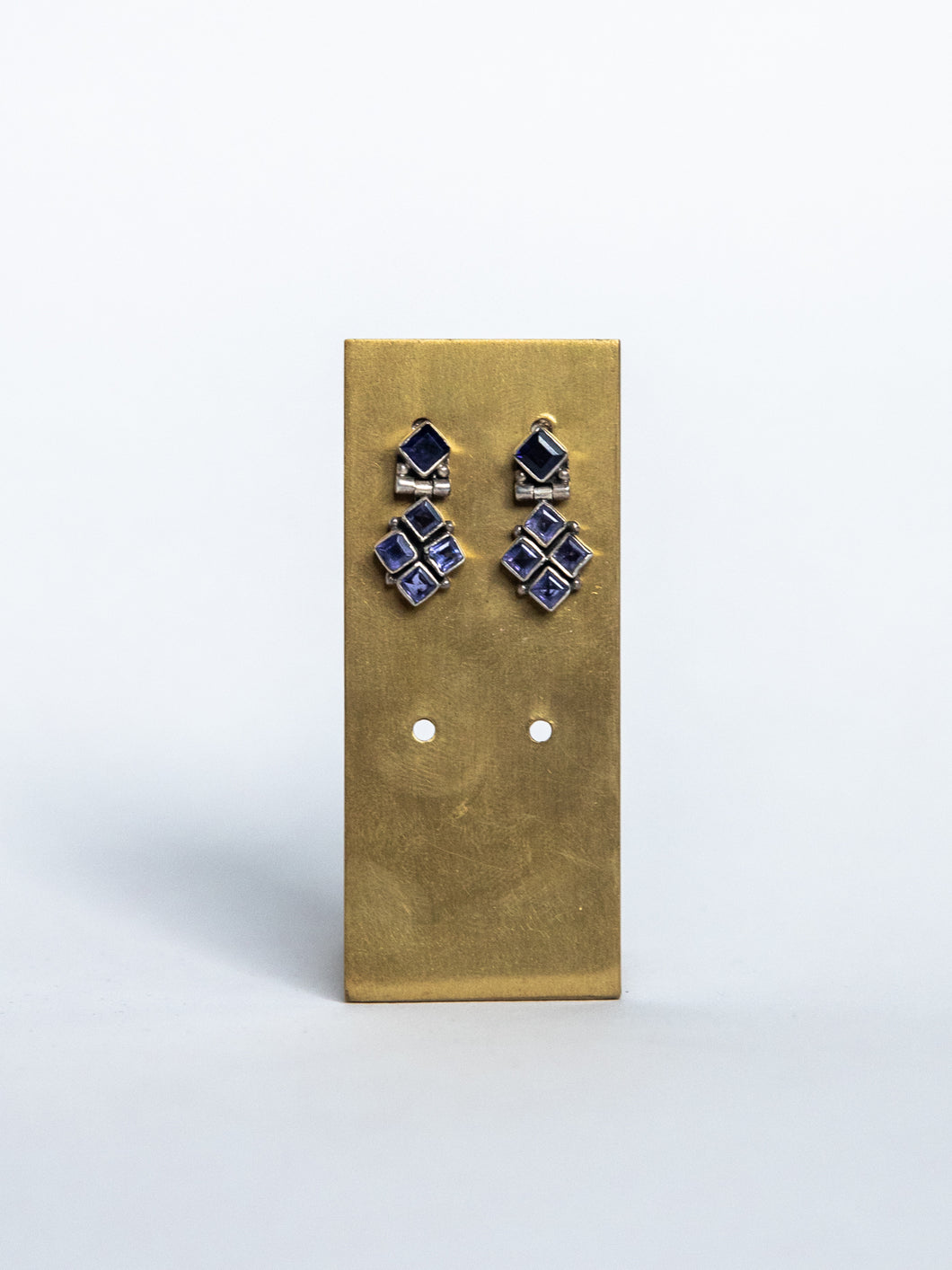Vintage Silver and Blue Stone Earrings