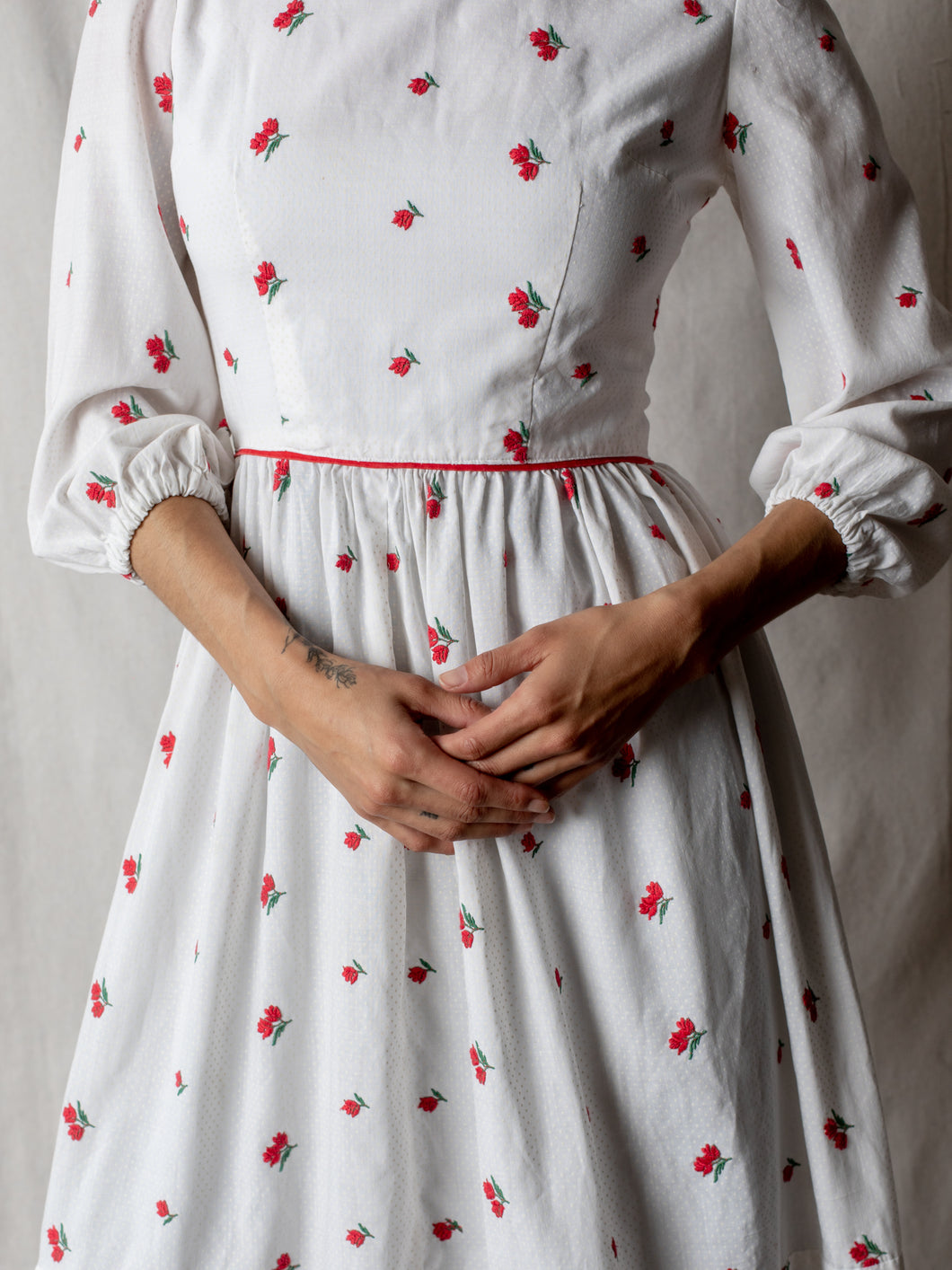 feuille embroidered tunic dress Roman Embroidered Tunic Dress