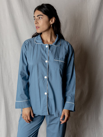 Oversize Pajama Set, Cornflower Blue