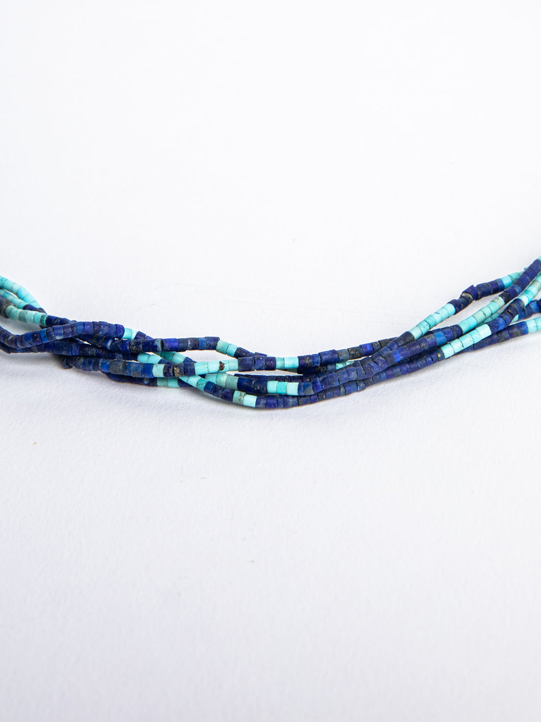 Vintage Lapis and Turquoise Multi Strand Choker