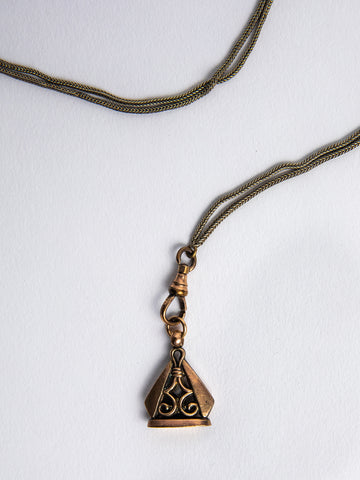 Victorian Gold Filled Foxtail Necklace and Pendant