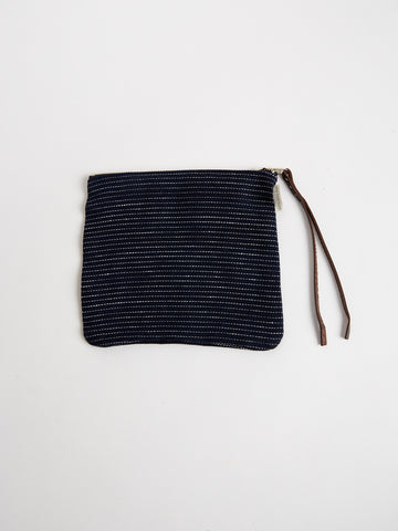 Linen Bag in Navy Pin Stripe