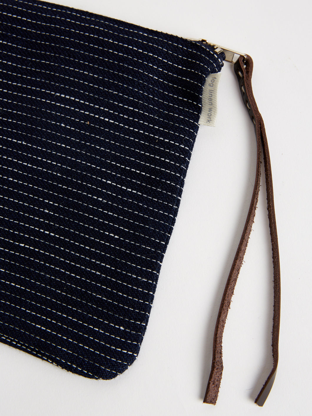 Linen Bag in Navy Pin Stripe
