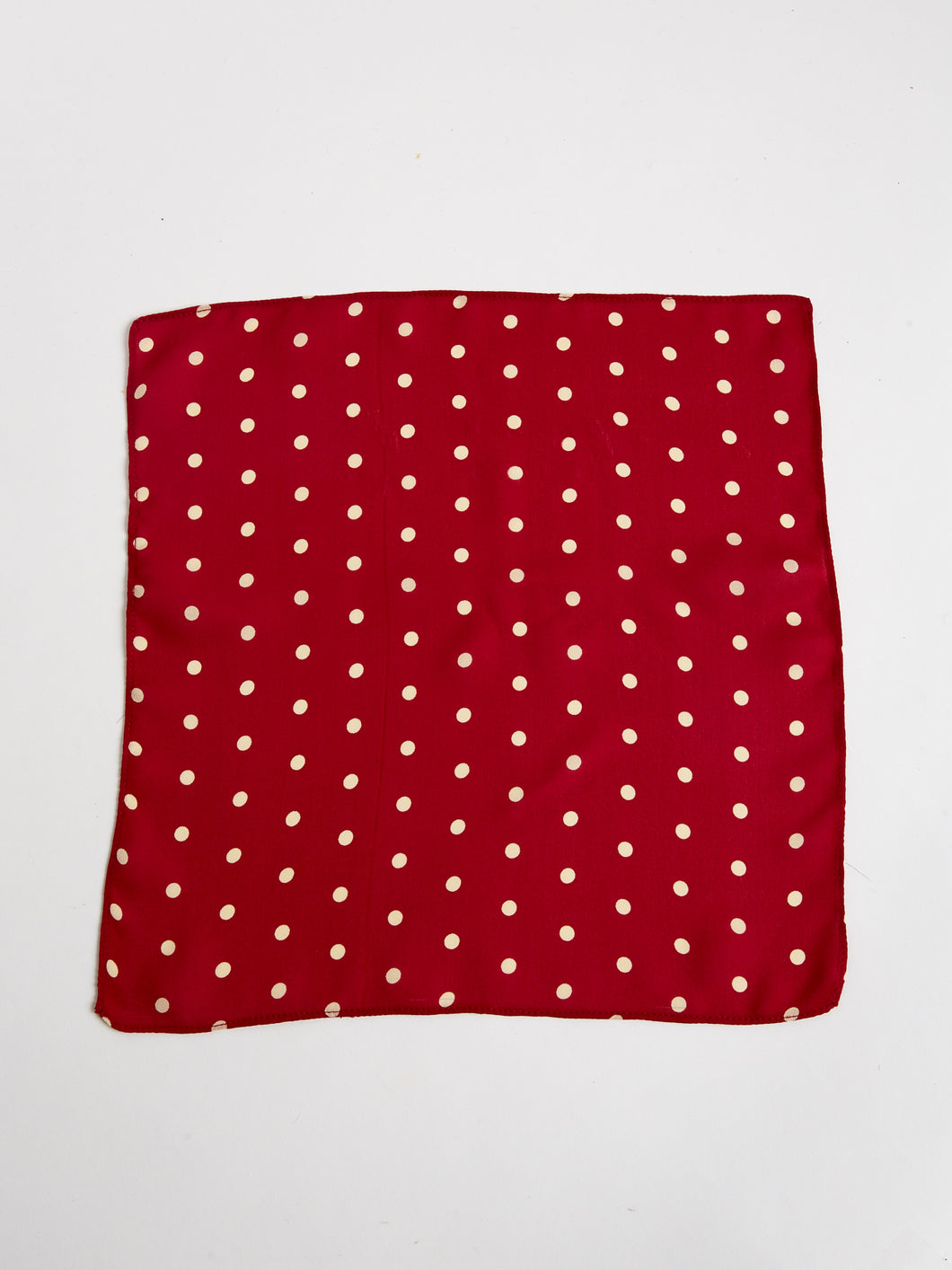 The Arc Petite Scarf in Red and White Microdot