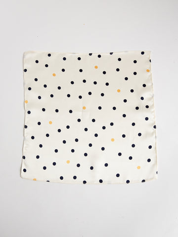 The Arc Petite Scarf in Blue and Yellow Microdot