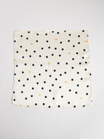 The Arc Petite Scarf in Blue and Yellow Microdot