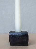 Cube Candleholder in Black Iron