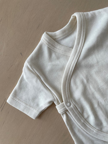 Organic Cotton Short Sleeve Baby Jumpsuit By Fog Linen