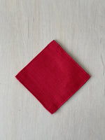 Linen Coaster Set of 4 in Red
