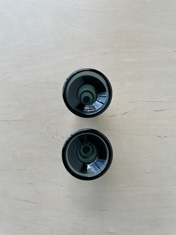 Vintage Indigo Crystal Candlestick Holders