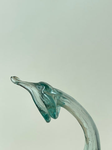 Vintage Curved Glass Bud Vase