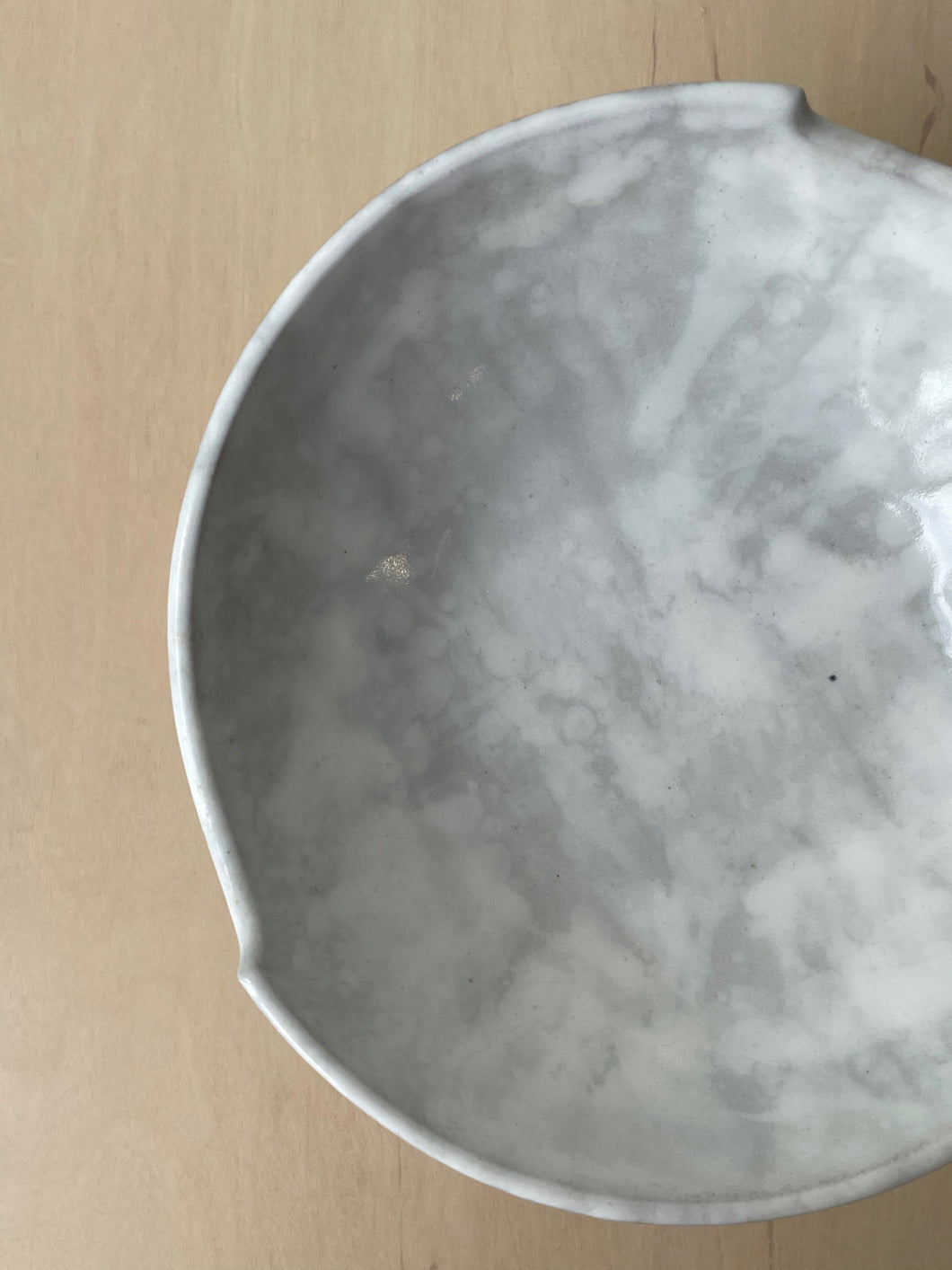 Vintage Studio Ceramic Pedestal Bowl with Cutouts
