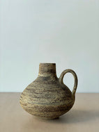 Vintage Textured Green and Brown Earthtone Vessel