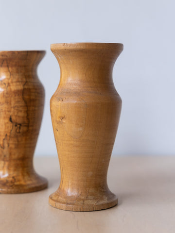 Vintage Burled Candlestick Holders