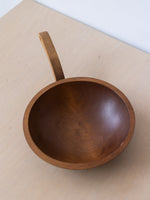 Vintage Birch Wood Handled Bowl