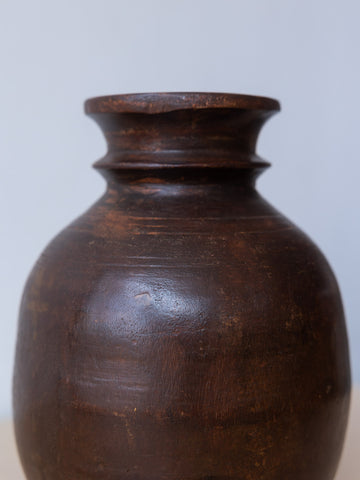 Vintage Turned Wood Vase