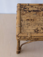 Vintage Bamboo and Rattan Stool