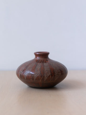 Vintage Hand Carved Nicaraguan Vase