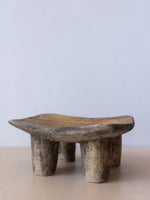 Medium Hand Carved Vintage African Stool