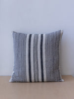 Vintage Hmong Fabric Pillow in Navy Stripe