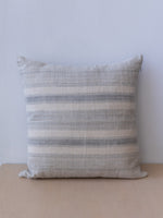 Vintage Hmong Fabric Pillow in Grey Stripe