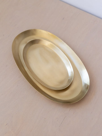 Medium Brass Oval Tray