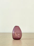 Tall Triangle Glass Vase in Wine Red