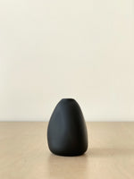 Tall Triangle Glass Vase in Matte Black