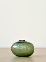 Riverstone Glass Bud Vase in Forest Green