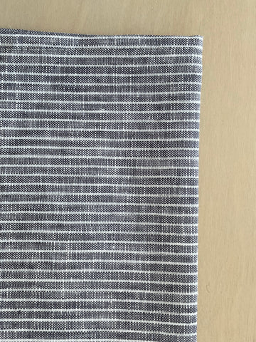 Linen Tea Towel, Grey and White Stripe
