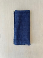 Stonewashed Linen Dinner Napkin in Navy