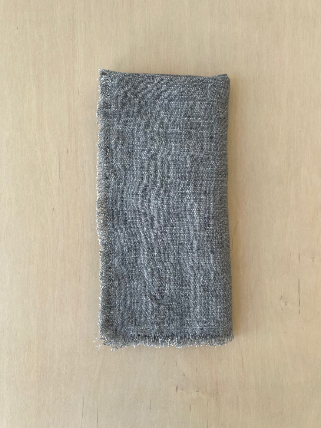 Stonewashed Linen Dinner Napkin in Oyster