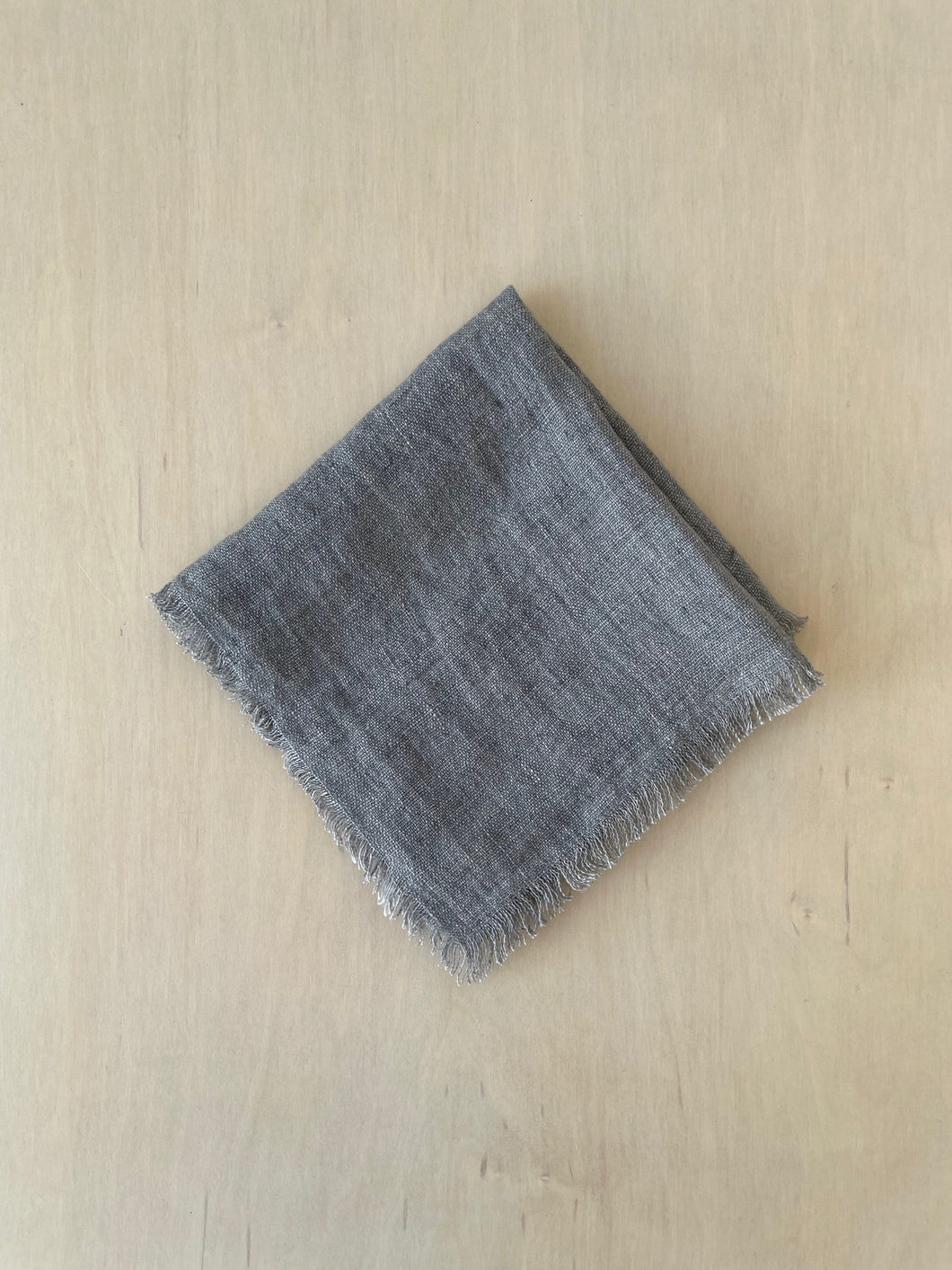 Stonewashed Linen Cocktail Napkin in Oyster
