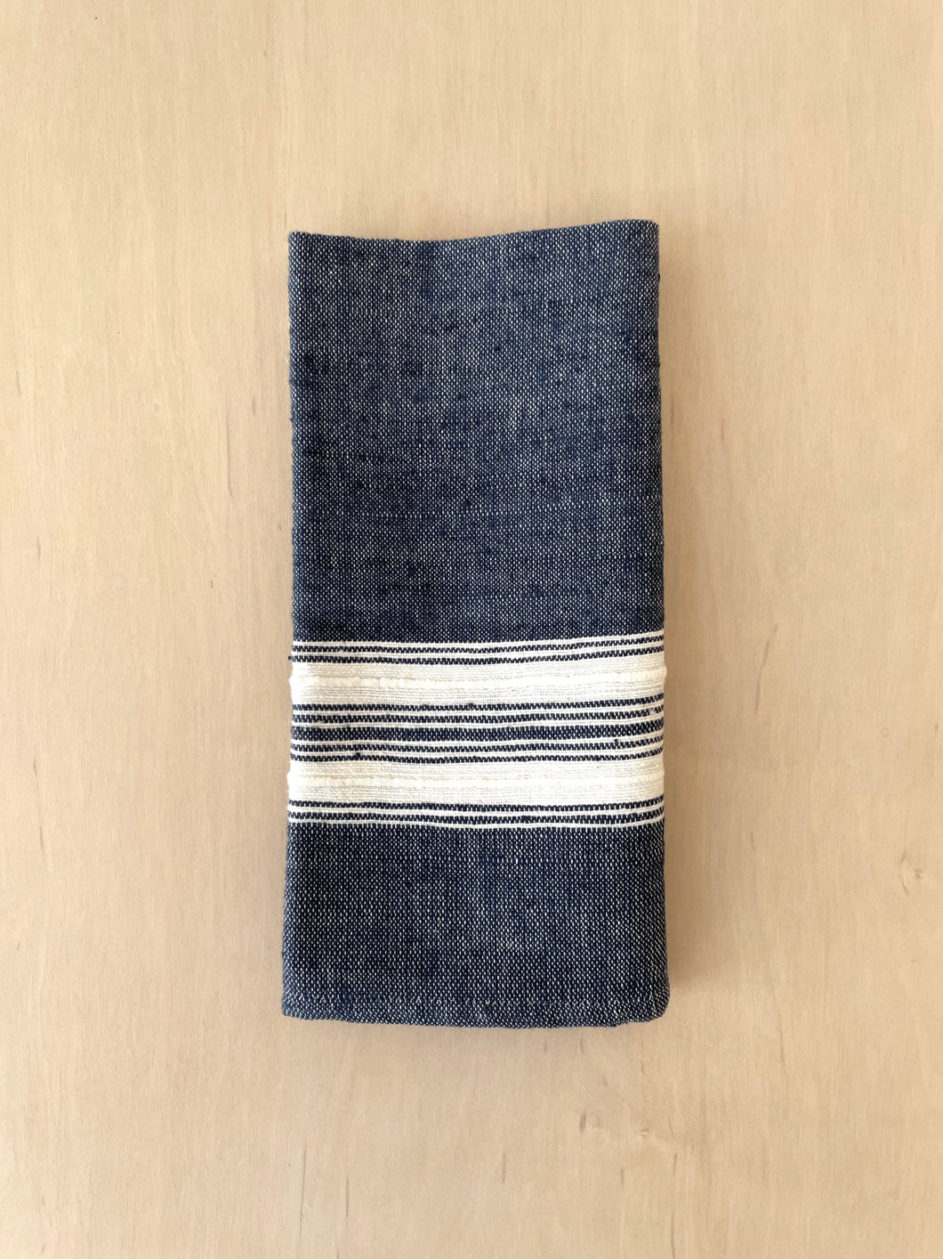 Navy with Natural Napkin