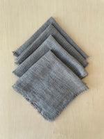Stonewashed Linen Cocktail Napkin in Oyster