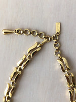 Vintage Goldtone Swish Link Necklace