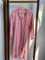 Vintage Carnation Pink Indian Tunic Dress
