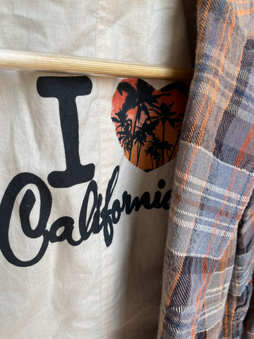 "I Love California" Ruched Plaid Blazer