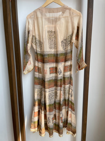 Vintage Indian Block Print Kaftan