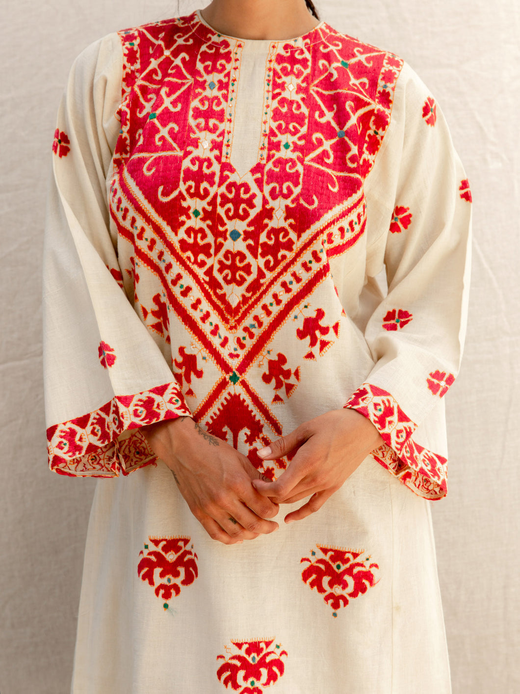 Vintage Embroidered Kaftan Dress