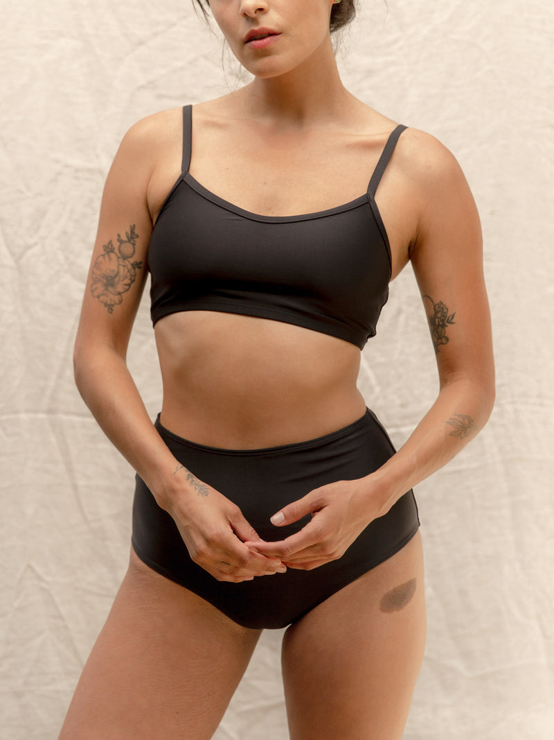 Nu Swim Liza Top Swimsuit in Black – The Arc